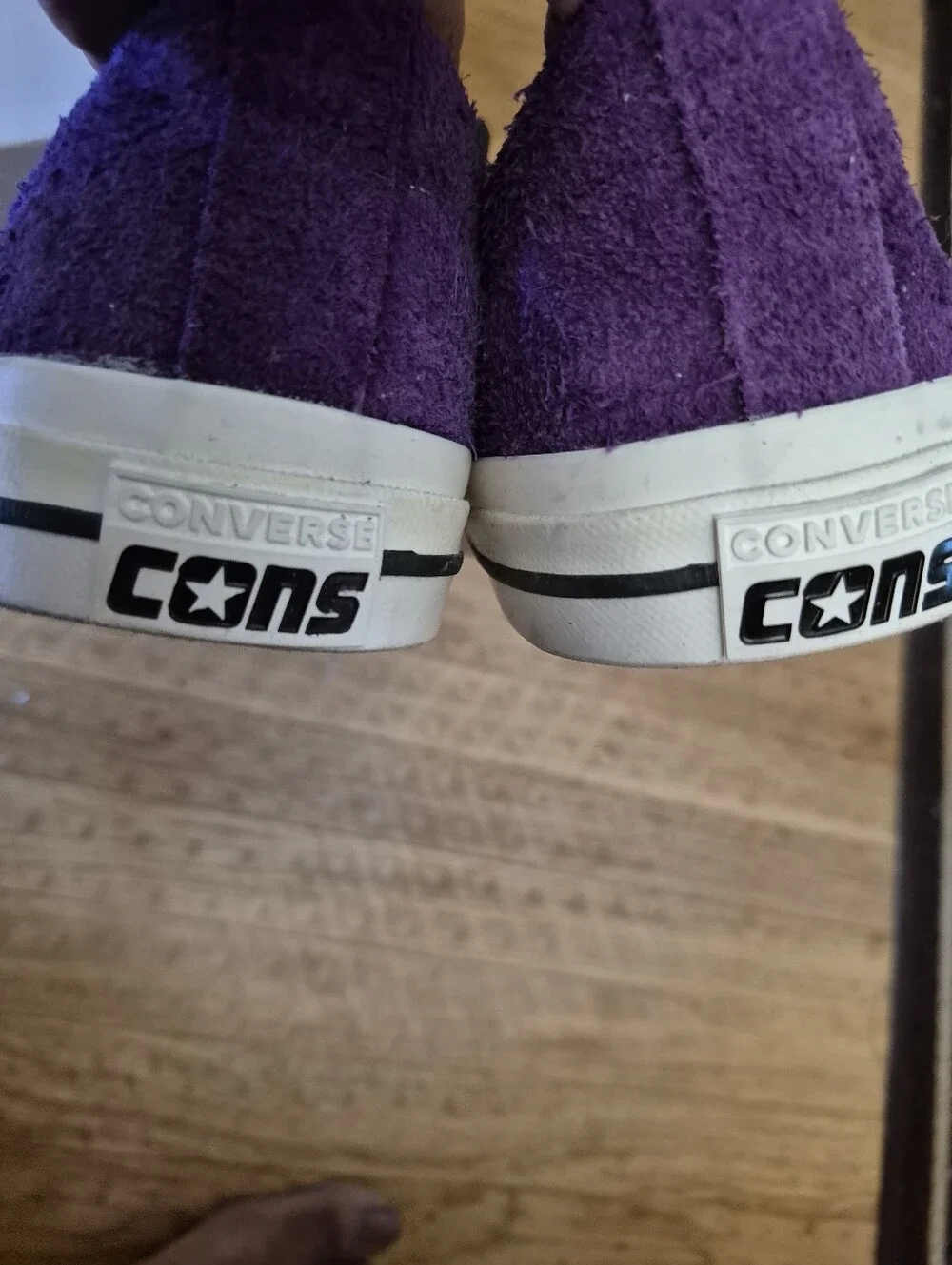 Converse Purple Suede Low Top Sneakers with White Accents